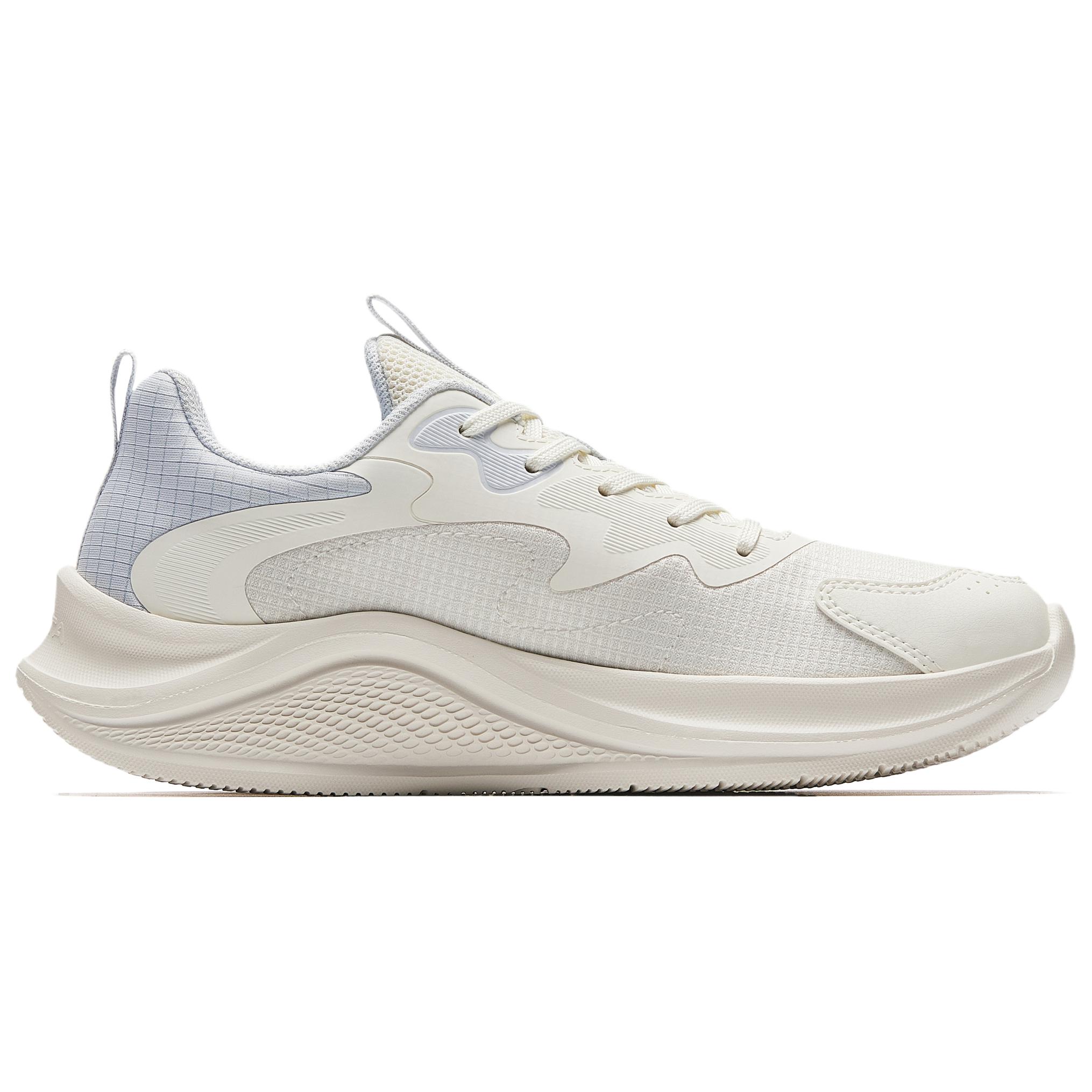 Anta Cushioning Abrasion Resistant Lightweight Height Increasing Low top Casual Running Shoes Women’s White Purple