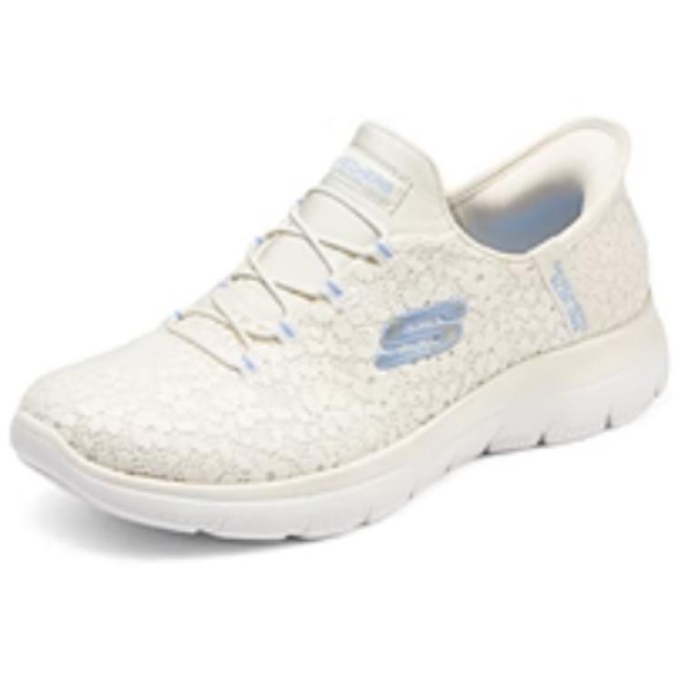 Skechers Fabric Cushioning Breathable Low top Running Shoes Women’s Ivory