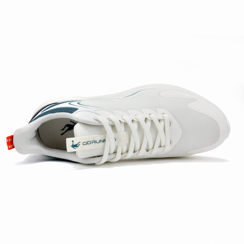 QIAODAN Cushioning Slip Resistant Breathable Low top Running Shoes Men’s White