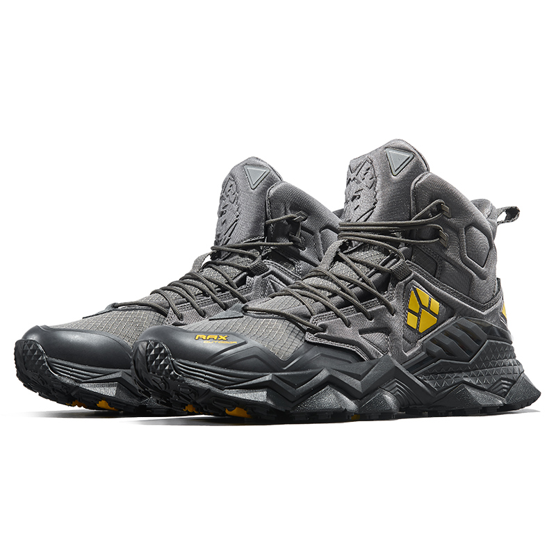 RAX Slip Resistant, Breathable, And Waterproof High top Outdoor Shoes Men’s Gray