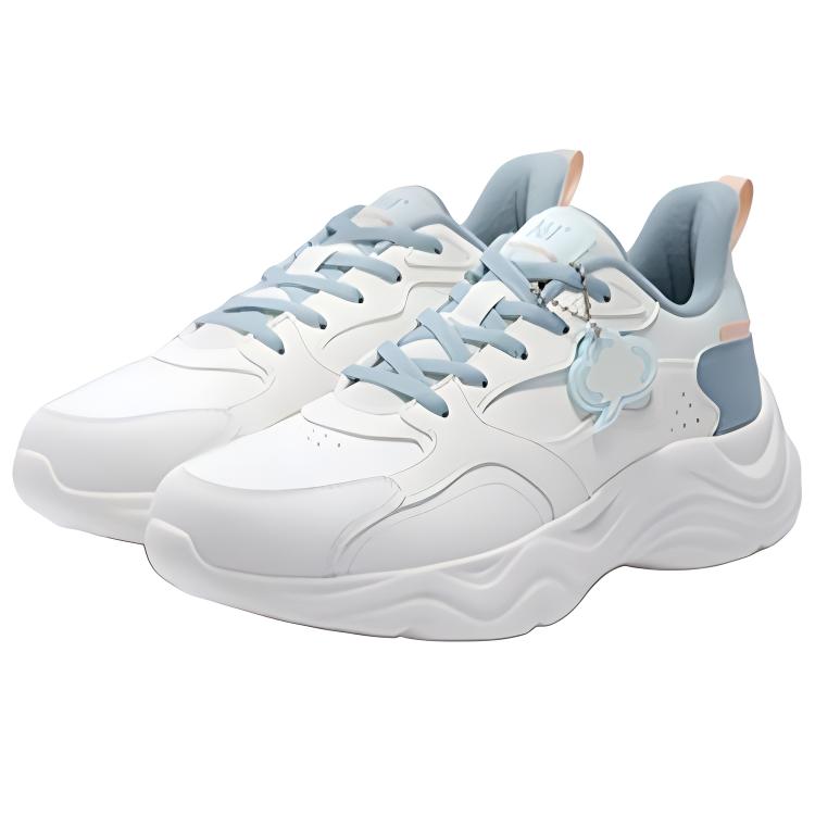 361° Linglong Collection Cushioning Abrasion Resistant Low top Running Shoes Women’s White Blue