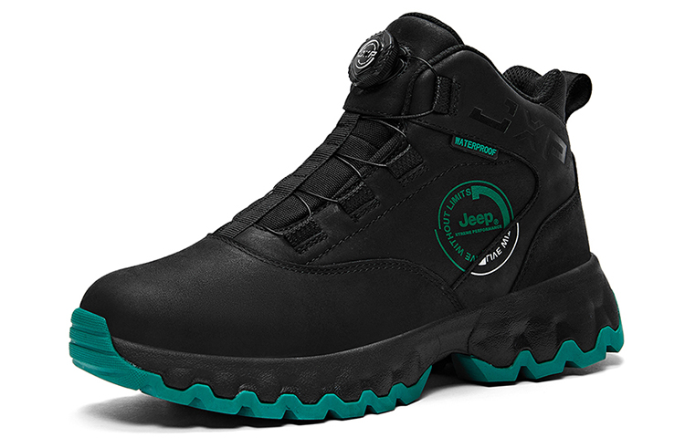 Jeep High top Outdoor Shoes Men’s Black Green