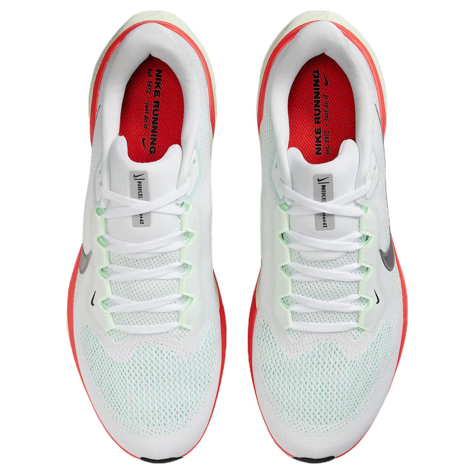 Nike Air Zoom Pegasus 41 White Barely Green Bright Crimson Metallic Silver
