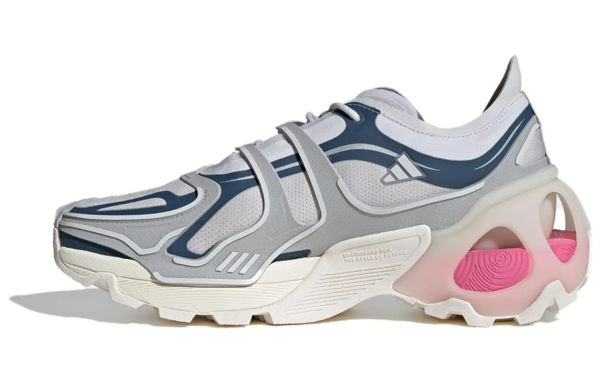 Adidas Fabric Coverage Low top Casual Running Shoes Unisex Gray Pink