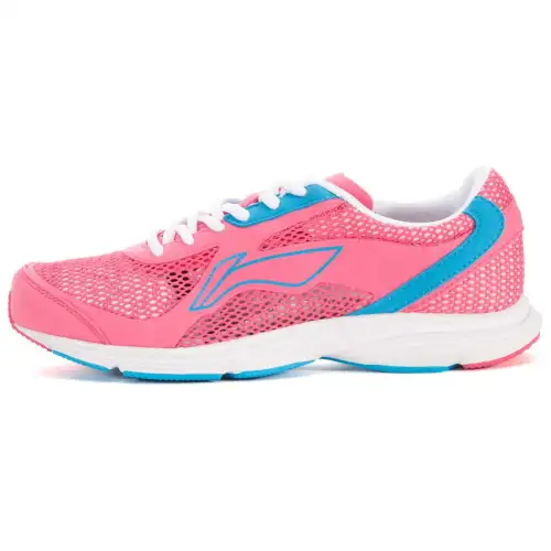 Li Ning Abrasion Resistant Cushioning Low top Casual Running Shoes Unisex Pink Blue