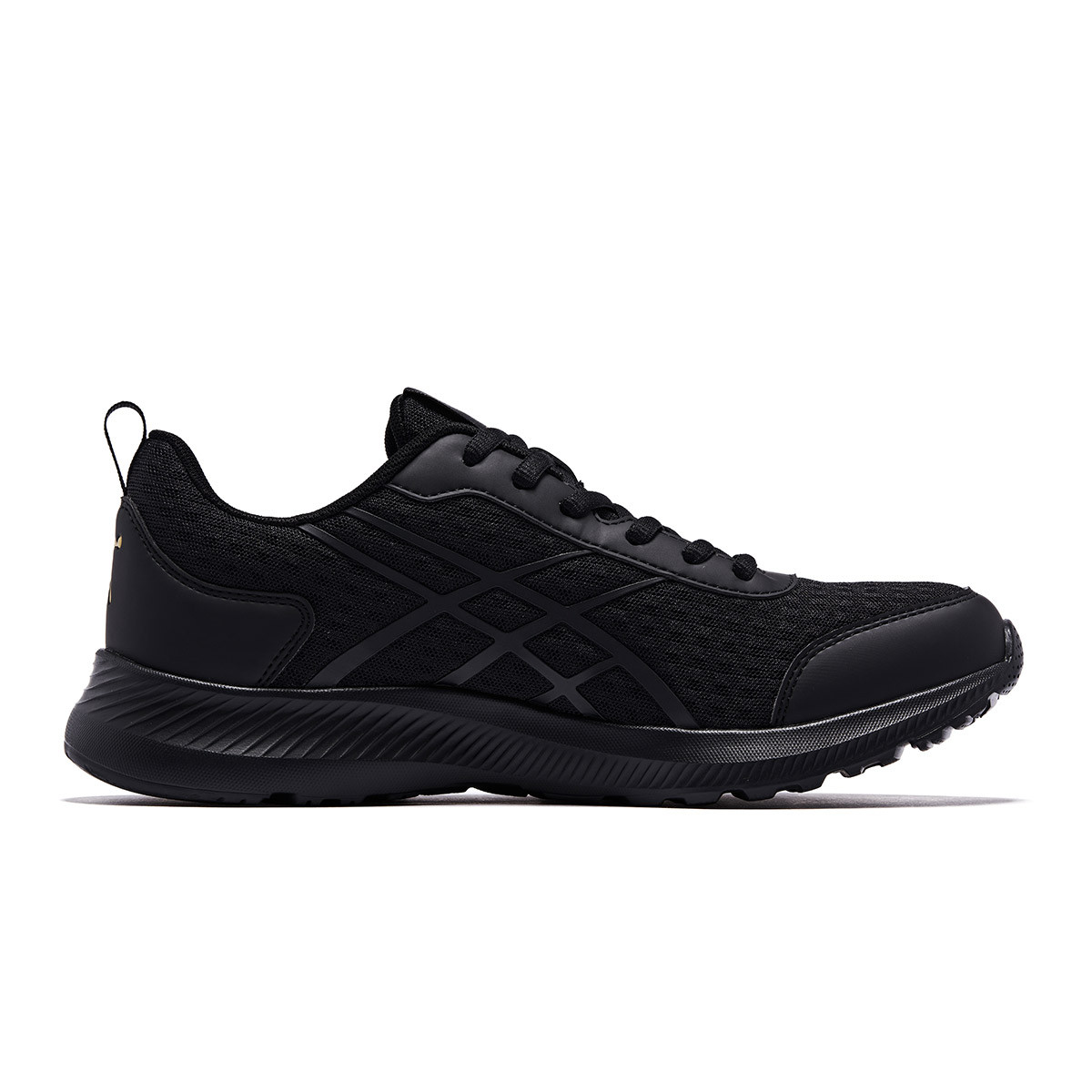 QIAODAN Cushioning Abrasion Resistant Cushioning, Wear Resistant Low top Casual Running Shoes Men’s Black Gold