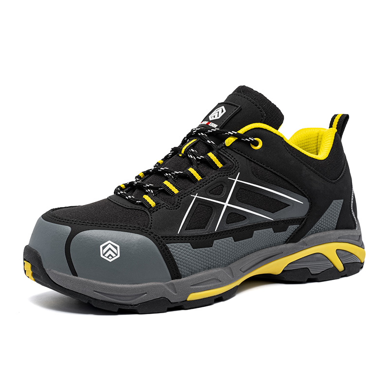 LARNMERN Low top Outdoor Shoes Unisex Black Yellow
