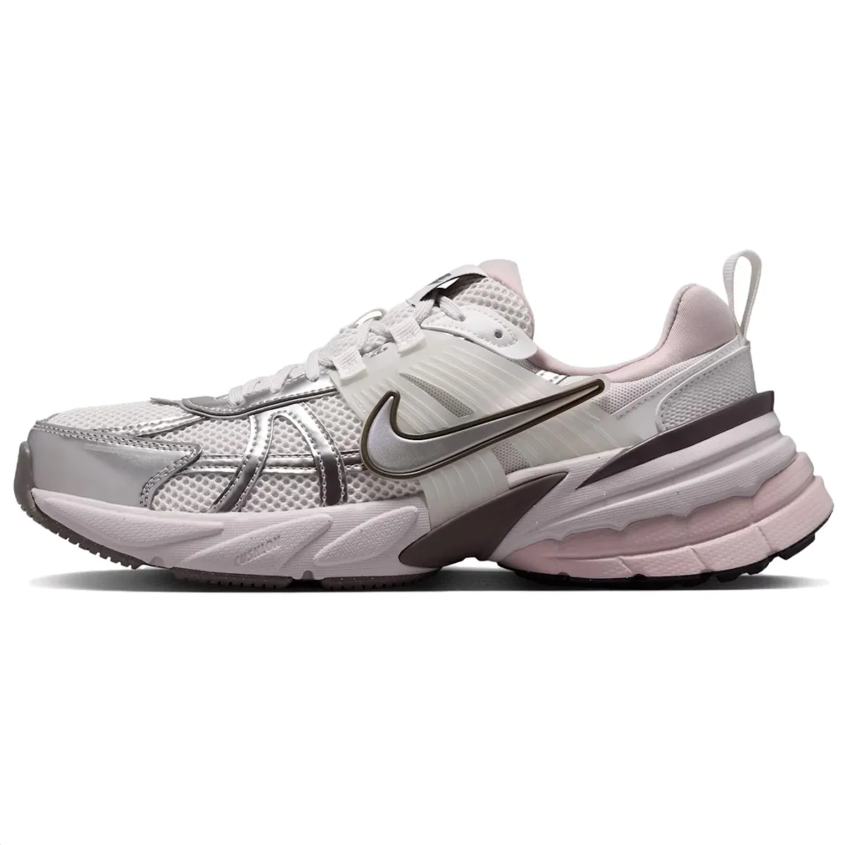 Nike V2K Run Abrasion Resistant Low top Rubber Casual Running Shoes Women's Gray