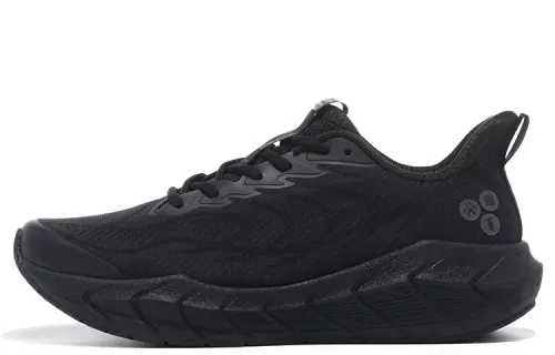 BMAI Bimai Expedition 5.0, shock-absorbing and wrapped, wear-resistant, breathable, non-slip, high rebound and silent, Jacquard mesh, LSD training skipping rope, casual and versatile, mid-top BoomFly technology, marathon running shoes, women's black