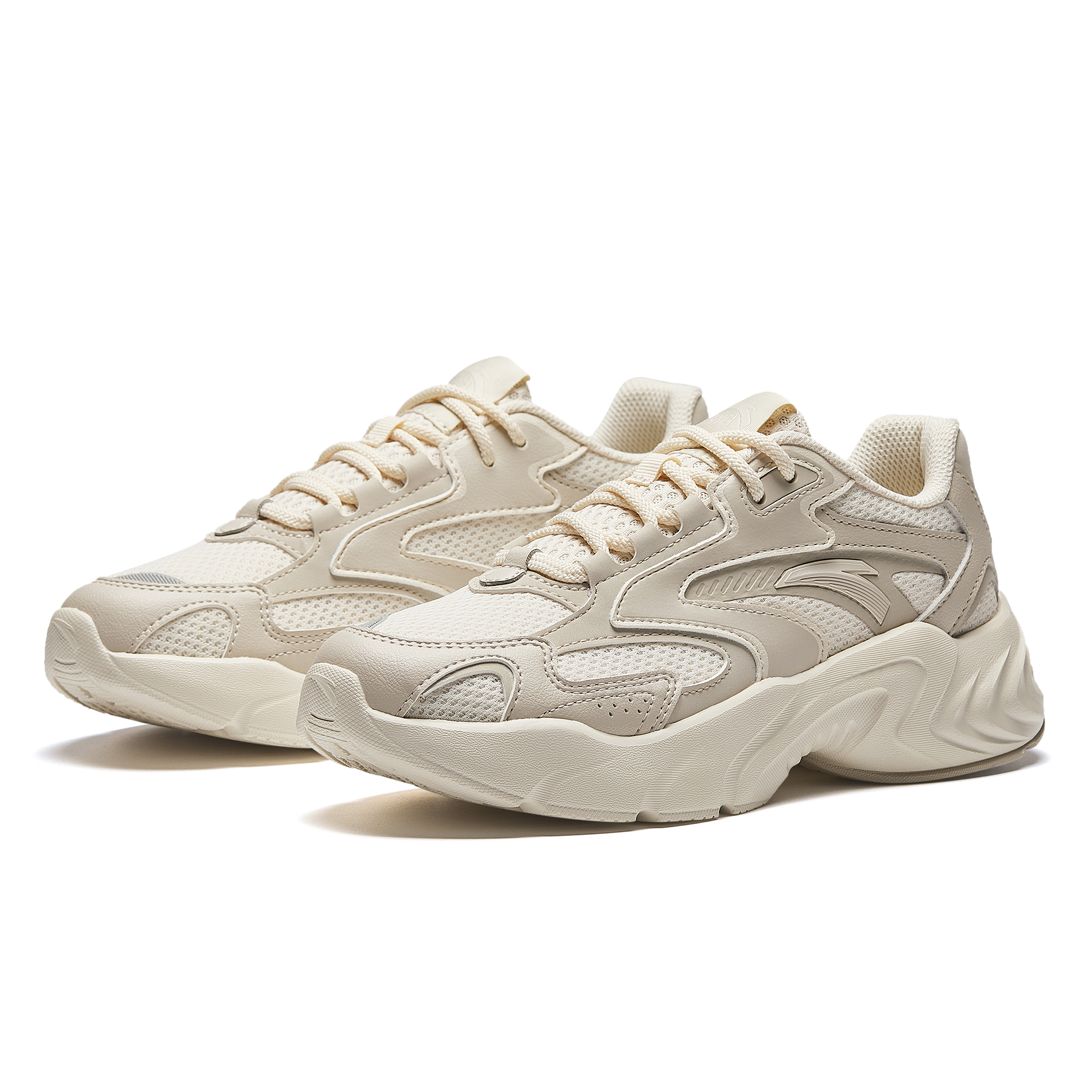 Anta Height Increasing Lightweight Height Increasing Lightweight Low top Running Shoes Women’s Beige