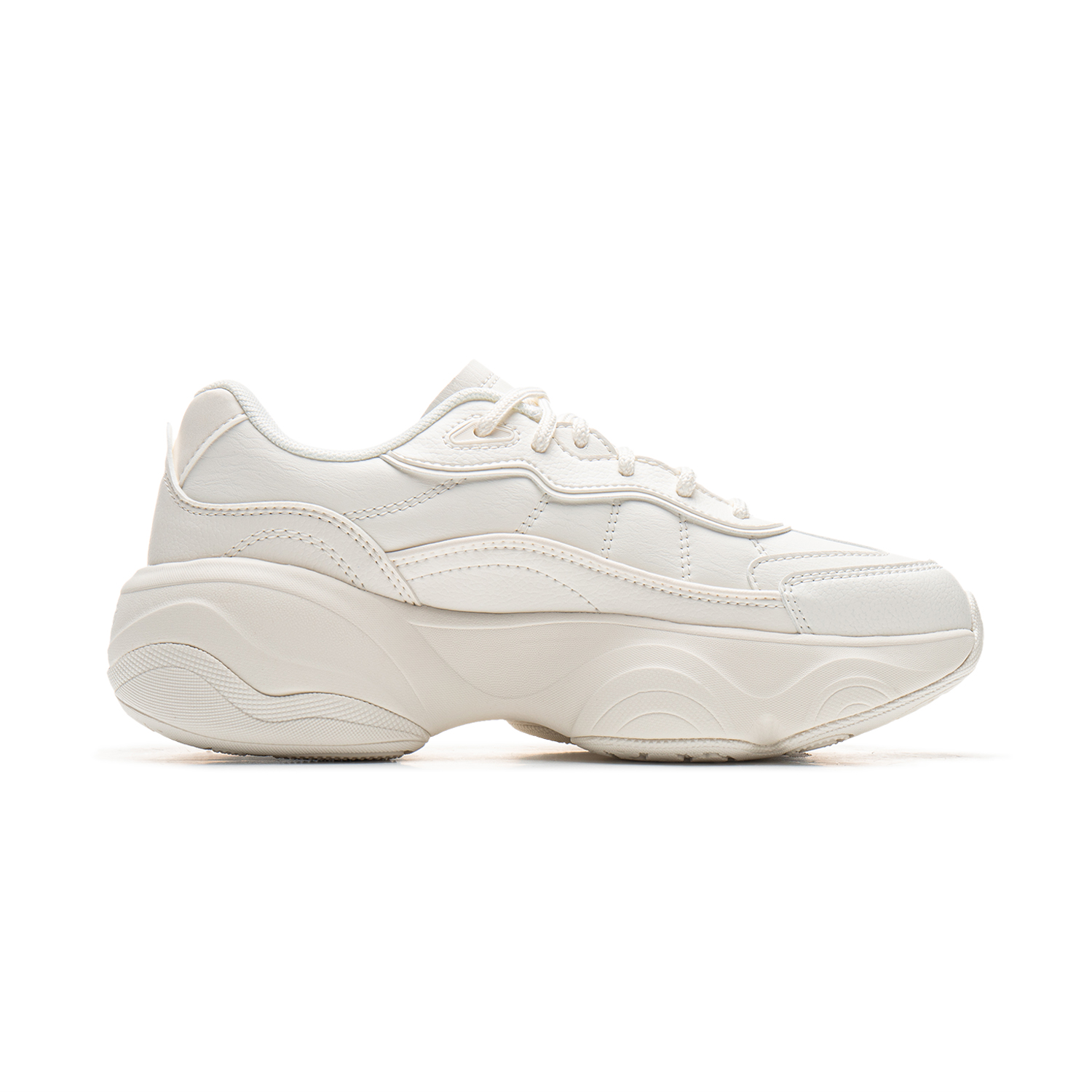 Li Ning Honey Fabric Cushioning Abrasion Resistant Height Increasing Low top Casual Running Shoes Women’s Mist White