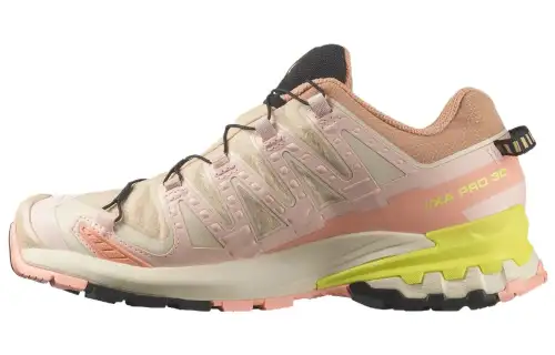 SALOMON XA Pro 3D V9 Outdoor Shoes Cushioning Abrasion Resistant Low top Outdoor Shoes Women's Beige Pink