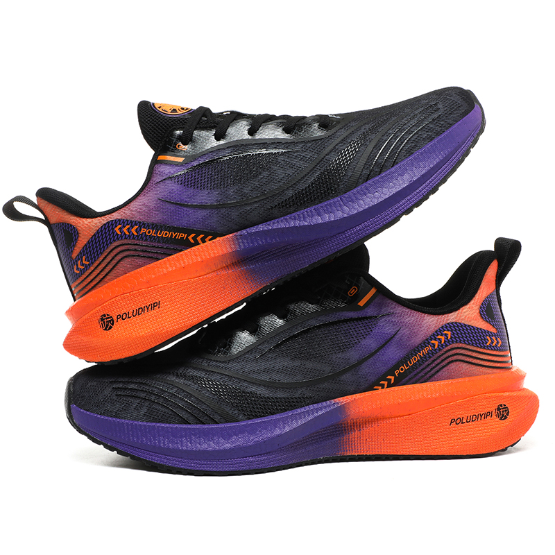 POLUDIYIPI Jie Running S3PRO Running Shoes Unisex Low Top Black Purple/Jasmine Tea Green/Light Pink