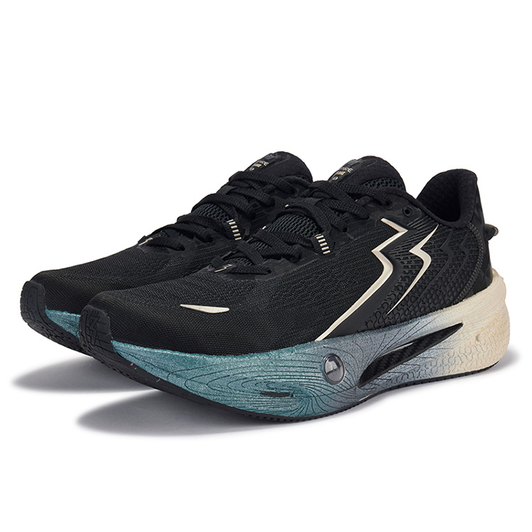361° Slip Resistant Abrasion Resistant Low top Sprint Running Shoes Men’s Obsidian Black Champagne Gold