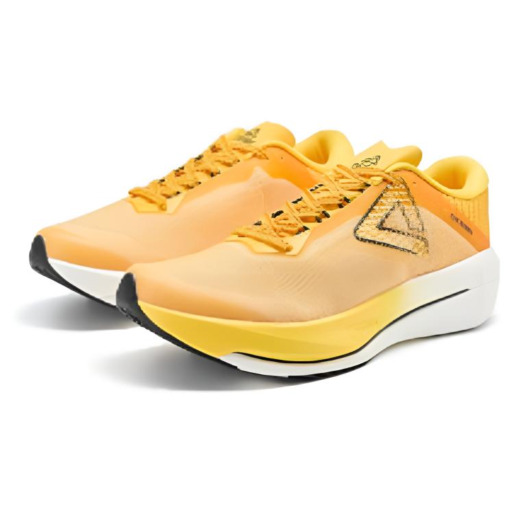PEAK Cushioning Slip Resistant Abrasion Resistant Rebound Low top Running Shoes Men’s Bright Yellow