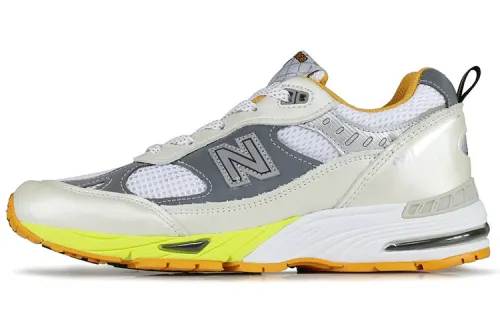 Aries x New Balance NB 991 Trendy and Versatile Mesh Wear-Resistant Low-top Marathon Running Shoes Women's Silver Gray British Made