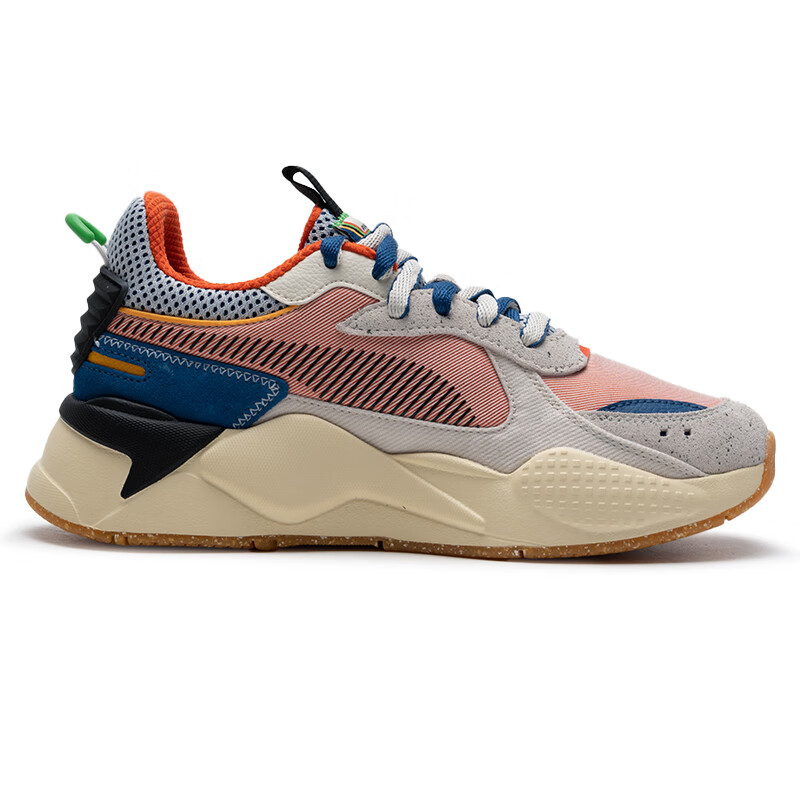 PUMA RS X Cushioning Breathable Cushioning Breathable Low top Casual Running Shoes Unisex Ecru Mystic Red Blue Black
