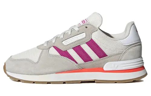 Adidas Originals Treziod Textile, Leather Slip Resistant Abrasion Resistant Low top Running Shoes Women's Gray Purple
