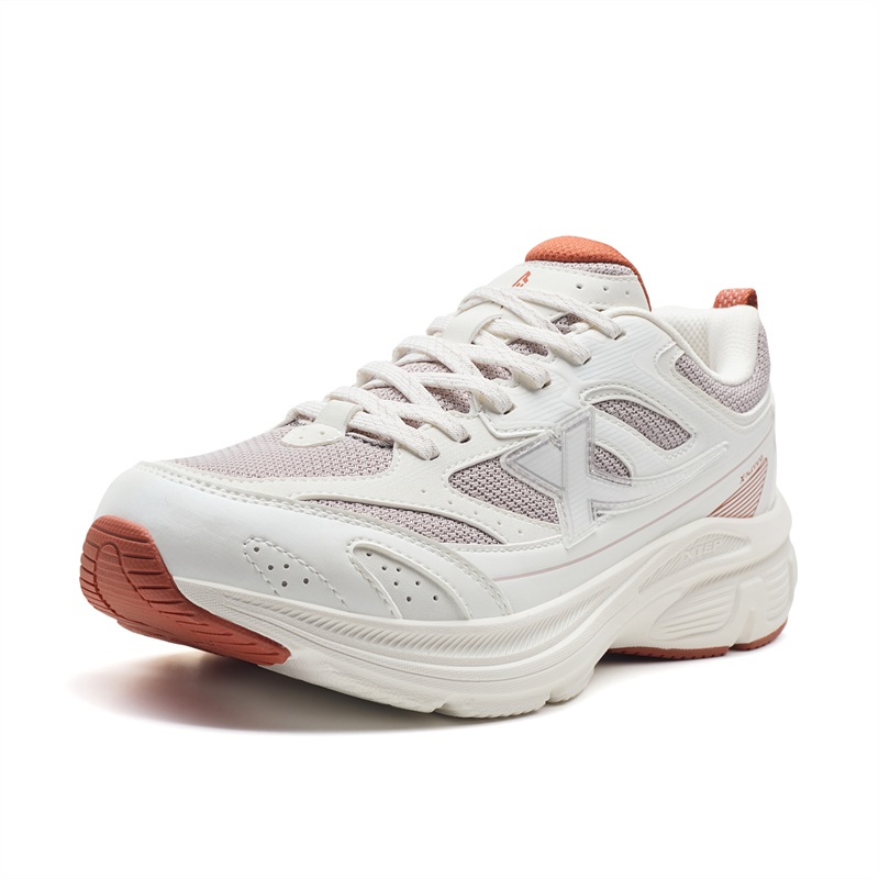 XTEP Dust Free 7.0 Cushioning Rebound Slip Resistant Low top Casual City Commuting Running Shoes Women’s White