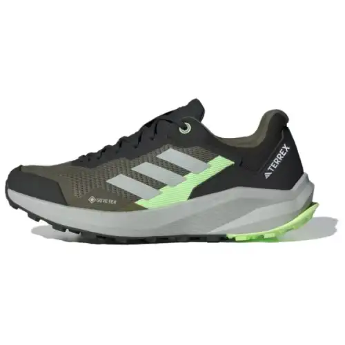 Adidas Terrex Trail Rider Wear resistant And Lightweight Low top Trail Running Shoes Unisex Green Silver