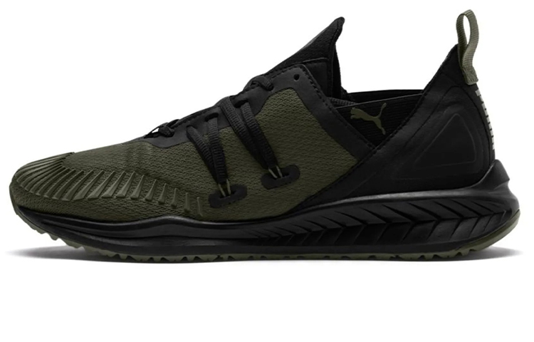 PUMA Running Shoes Unisex Low Top Black/Green