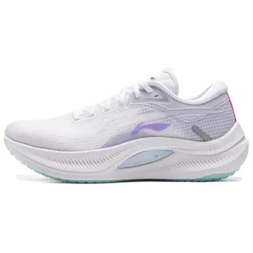 Li Ning Yueying 4 Non slip Lightweight Low top Casual Running Shoes Women's White Purple