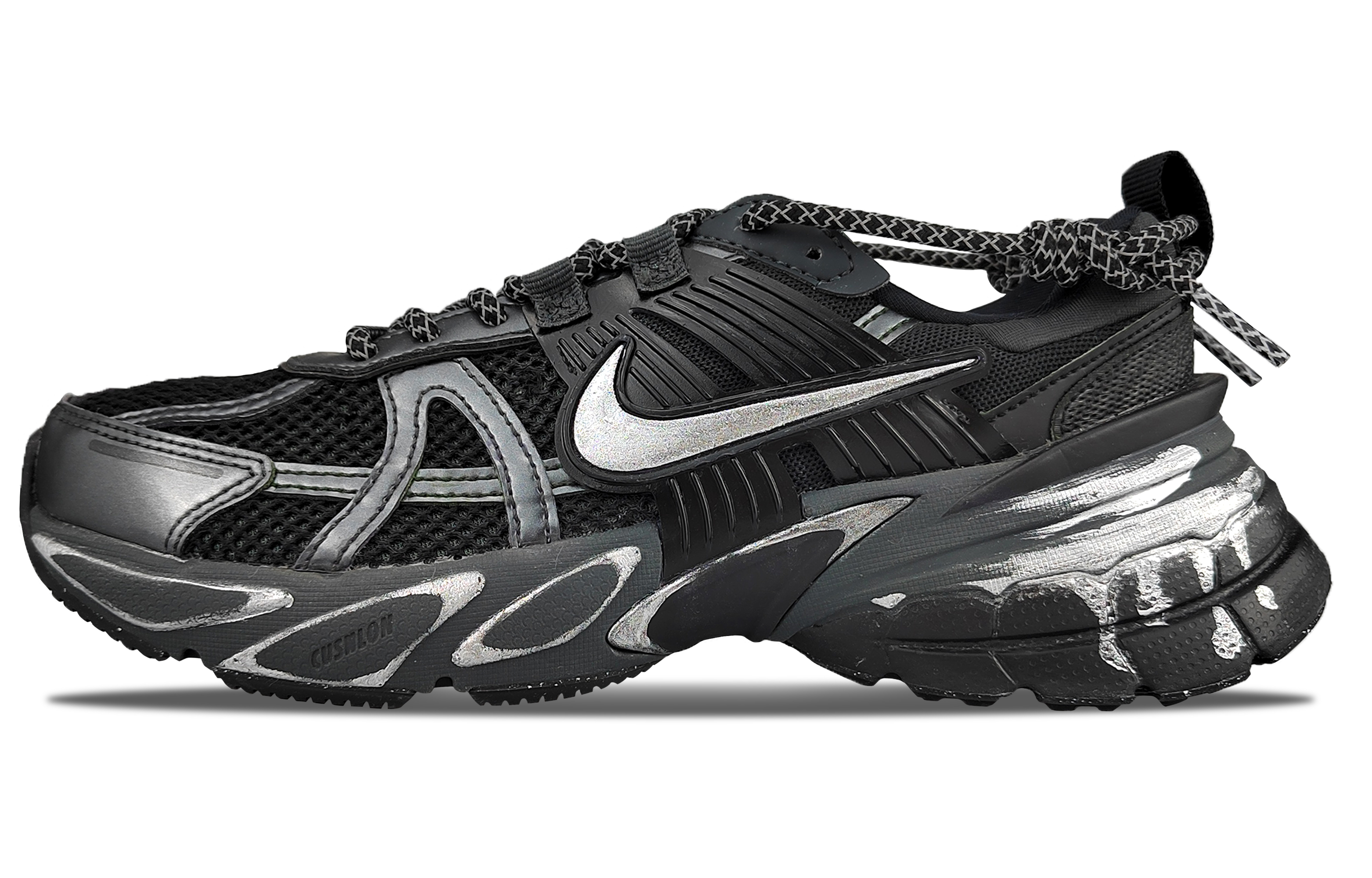 Nike V2K Run Low top Casual Running Shoes Women’s Silver Black