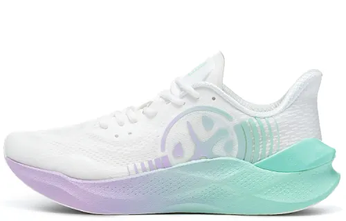 BMAI Jingtan Mix Plus Running Shoes Women's Mid Top Icy Snow/Mint Green/Rosemary Purple
