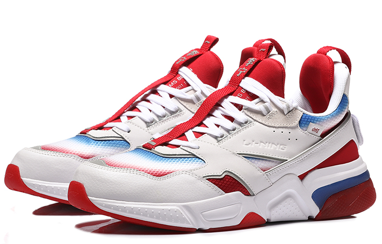 Li Ning 001 Running Shoes Unisex Low Top White/Red