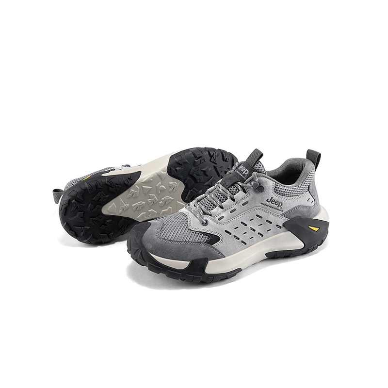 Jeep Pigskin, Textile Low top Outdoor Shoes Men’s Gray