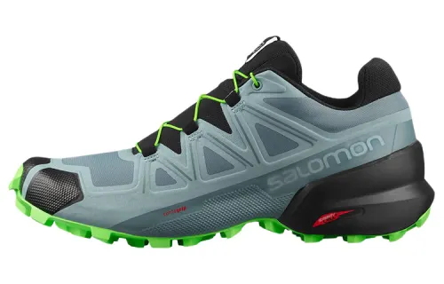 SALOMON Speedcross 5 Fabric Abrasion Resistant Low top Running Shoes Men's Black Blue