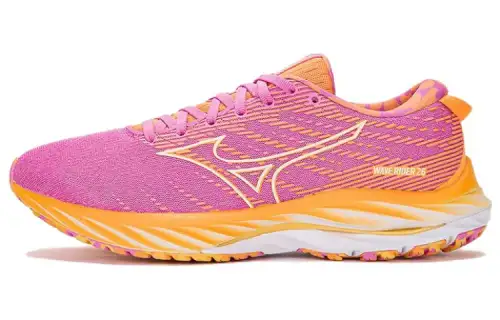 Mizuno Wave Rider 26 Cushioning, Wear Resistant Low top Running Shoes Unisex Pink