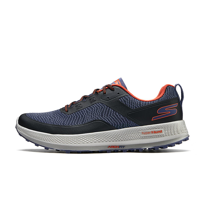 Skechers Comfortable Cushioning, Wear Resistant Low top Running Shoes Men’s Black Orange