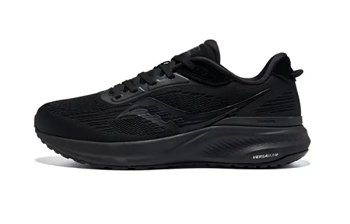 Saucony Fabric Cushioning Lightweight Low top Casual Running Shoes Unisex Black