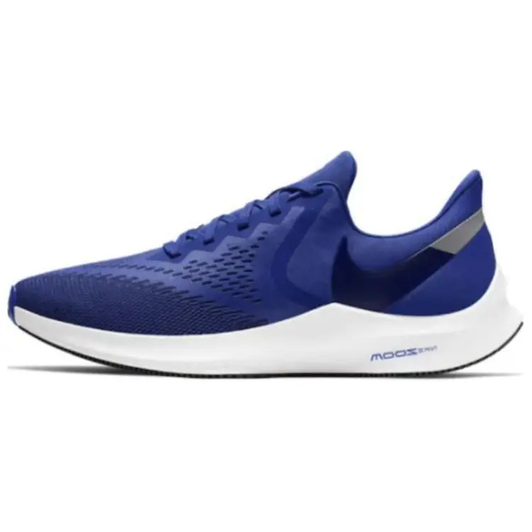 Nike Zoom Winflo 6 Cushioning Abrasion Resistant Cushioning, Wear Resistant Low top Running Shoes Men's Blue