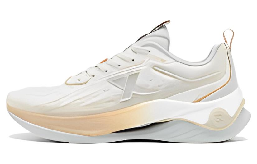XTEP Cushioning Slip Resistant Abrasion Resistant Low top Running Shoes Men’s White Brown