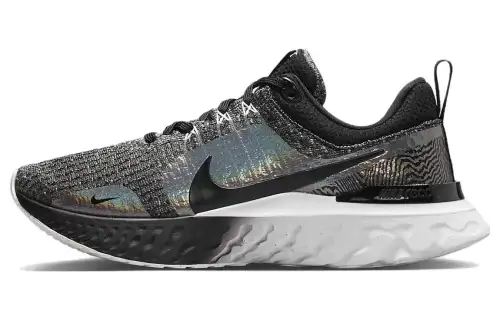 Nike React Infinity Run Flyknit 3 Premium 'Black Zebra Iridescent' Women's