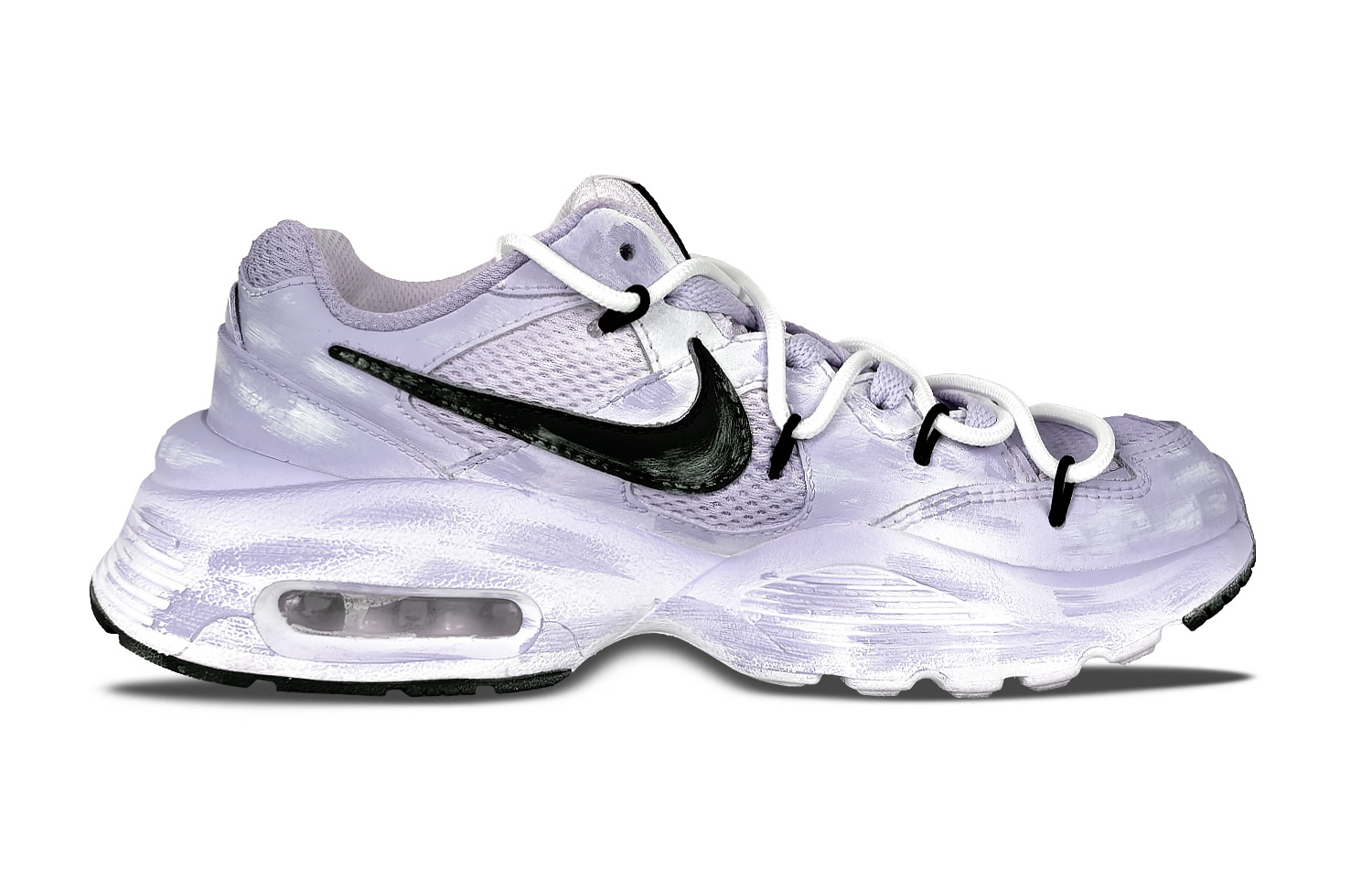 Nike Air Max Fusion Slip Resistant Abrasion Resistant Low top Running Shoes Women’s Purple White