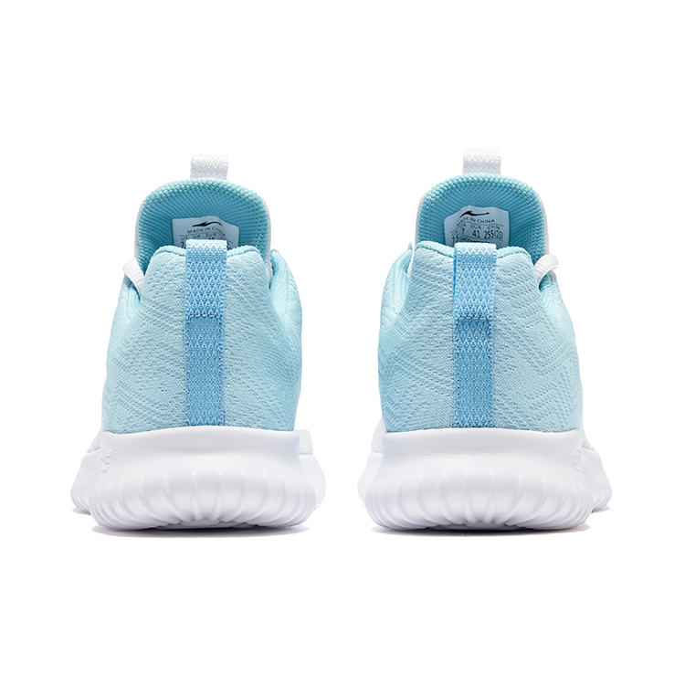 Erke Running Shoes Men’s Low Top Erke White, Light Aqua Blue