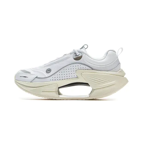 Li Ning Cushioning Rebound Low top Running Shoes Men's Standard White