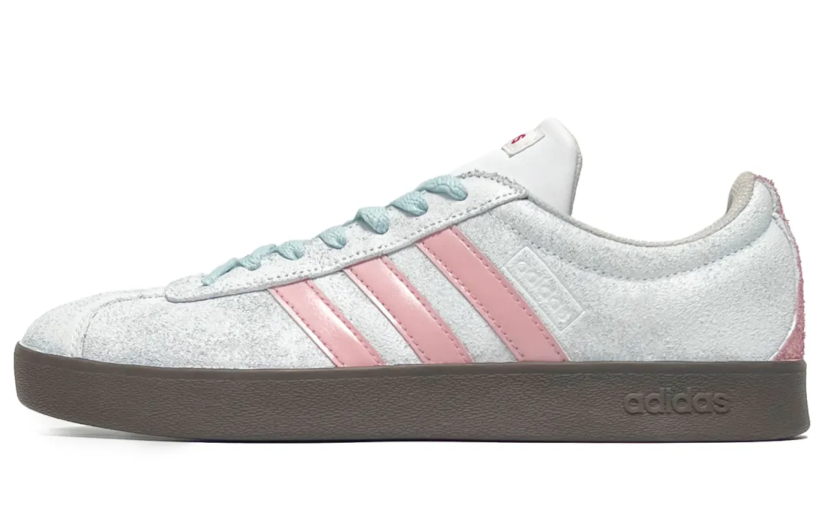 Adidas VL COURT 2.0 Sakura Feather Cushioning, Wear Resistant Low top Skateboard Shoes Unisex Cherry Pink