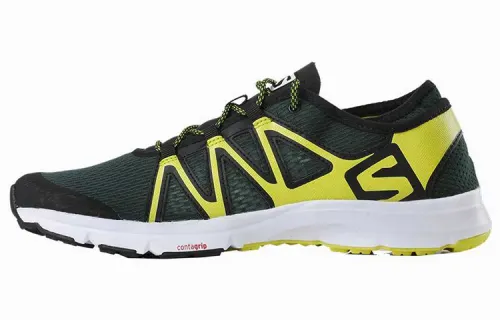 SALOMON CROSS Crossamphibian Swift Abrasion Resistant Breathable Low top Outdoor Shoes Black Yellow