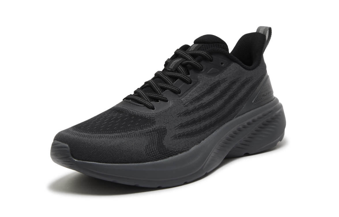 361° Cushioning Abrasion Resistant Breathable Low top Casual Sprint Running Shoes Men’s Smoky Obsidian Black