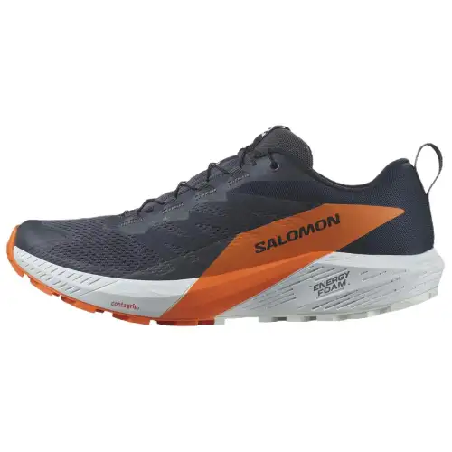 SALOMON Sense Ride 5 Cushioning, Wear Resistant Low top Running Shoes Men's Black Orange