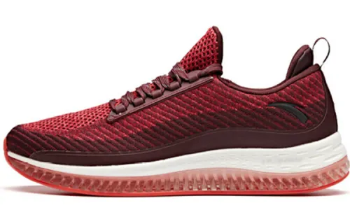 Anta Cushioning Slip Resistant Abrasion Resistant Lightweight Low top Running Shoes Men's Red