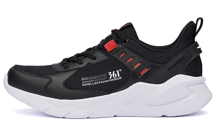 361° Cushioning Slip Resistant Abrasion Resistant Breathable Lightweight Low top Running Shoes Men’s Black Red