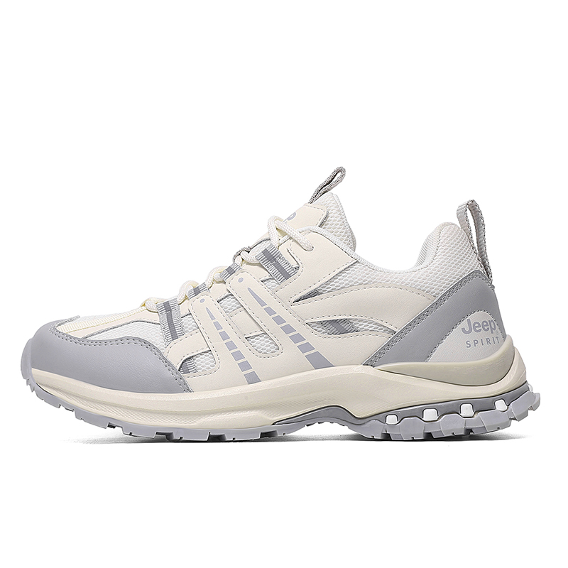 JEEP SPIRIT Comfortable And Versatile Athleisure Low top Outdoor Shoes Women’s Beige Gray