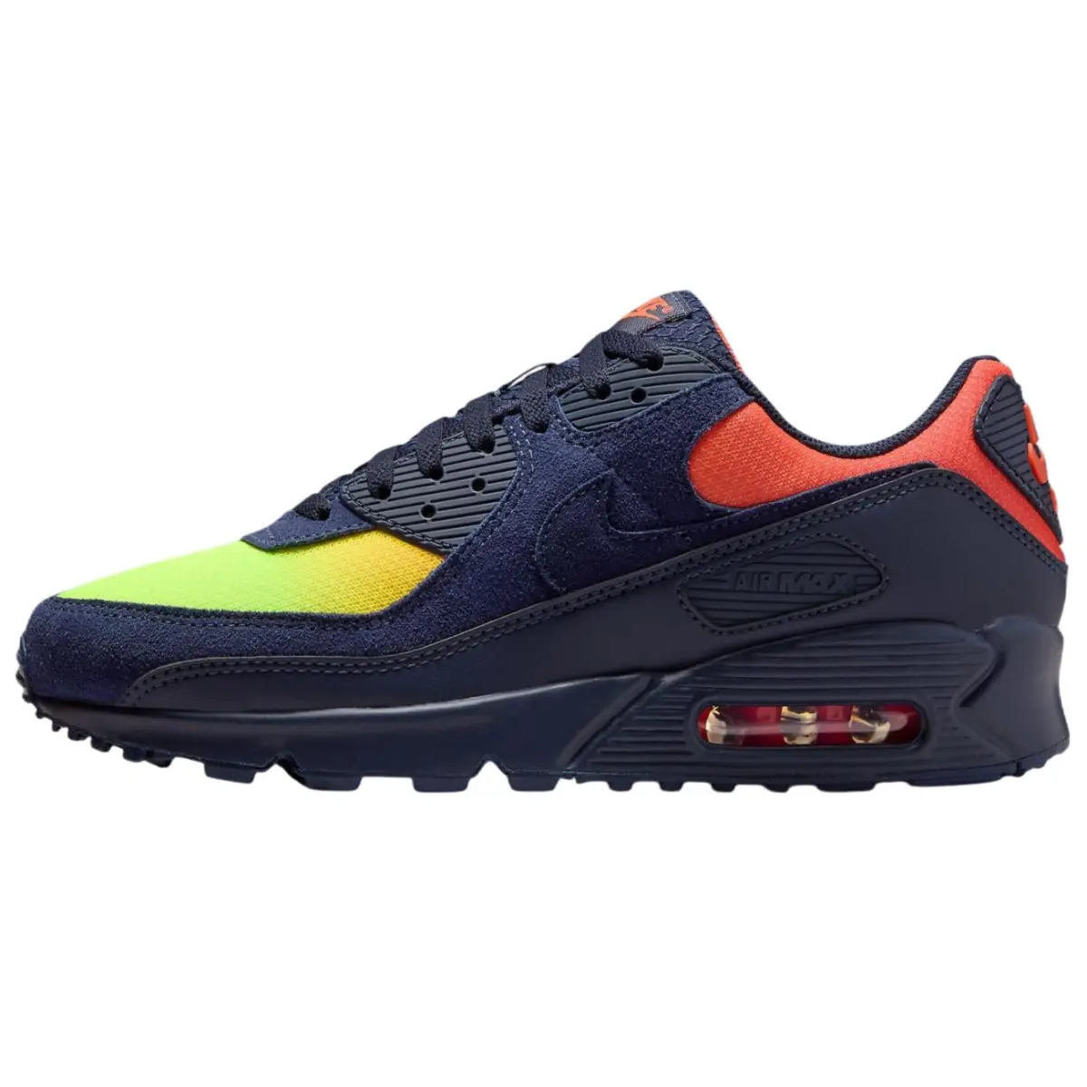 Nike Air Max 90 Low top Running Shoes Unisex Blue Orange