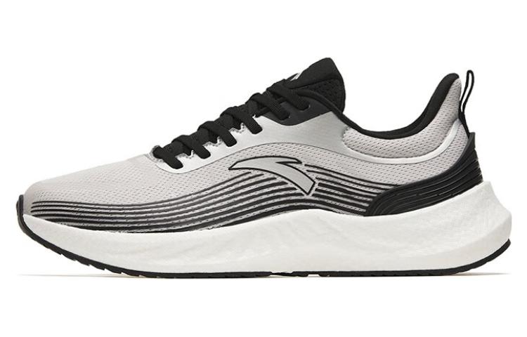 Anta Martian Foam Comfortable Cushioning Slip Resistant Abrasion Resistant Low top Running Shoes Men's Silver Black