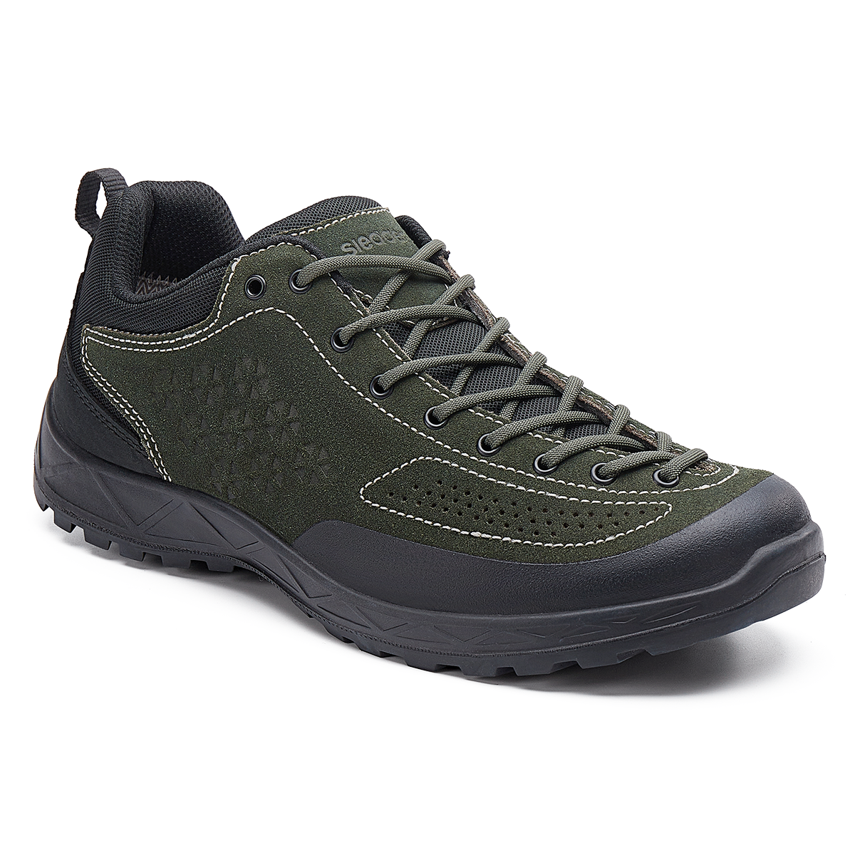 SLEADER Wandering Collection Cushioning Slip Resistant Abrasion Resistant Low top Outdoor Shoes Unisex Pine Green